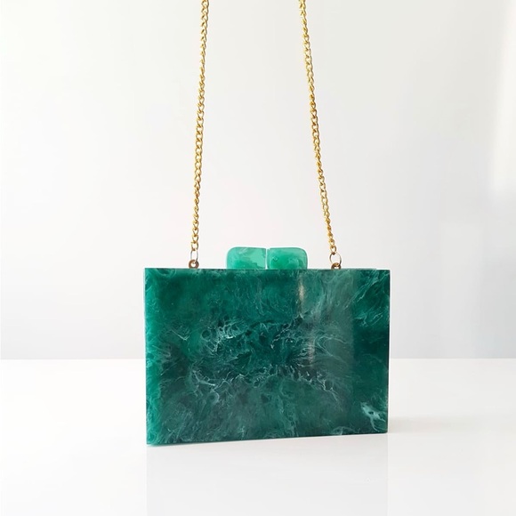 Ramla Emerald — The Jewel of Modern Light, Handmade,‎ acrylic, statement purse